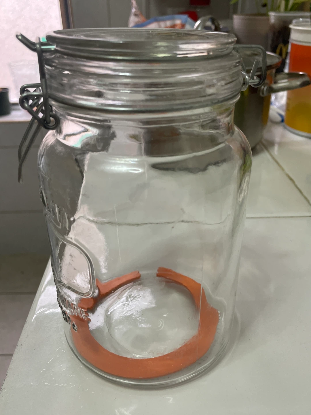 Glass Storage Jar with Clip Lid⚽️