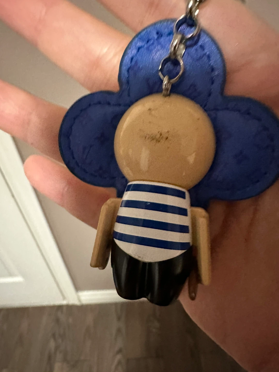 Blue Flower Charm Keychain - photo 2