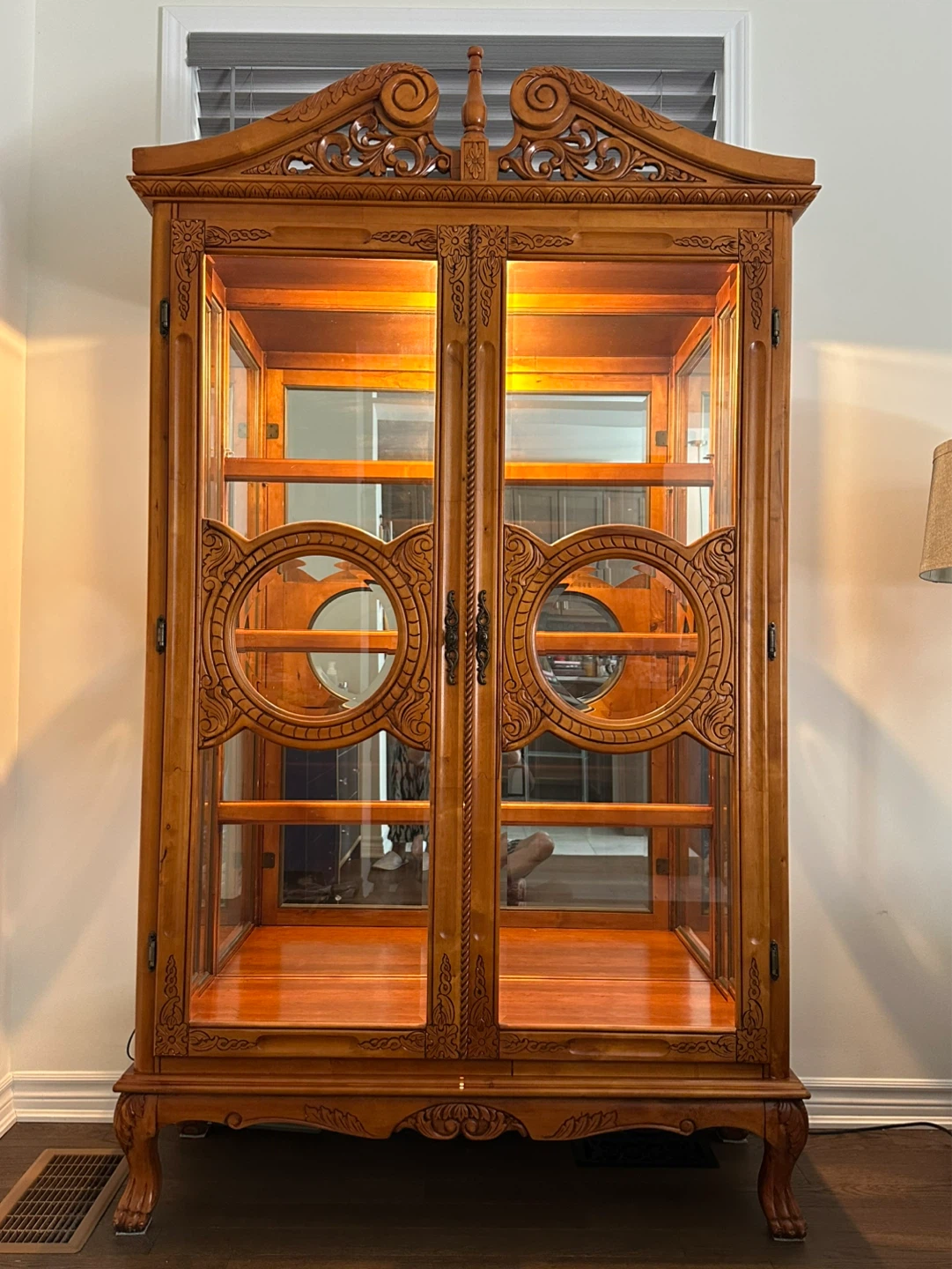 Vintage Curio Cabinet Display Case - photo 2