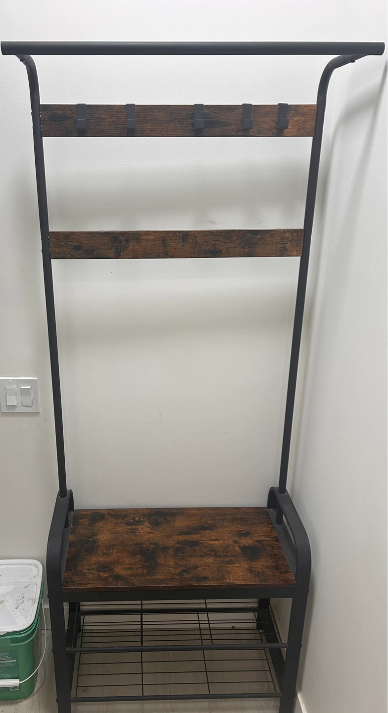 Rustic coat hanger  with Shoe Rack