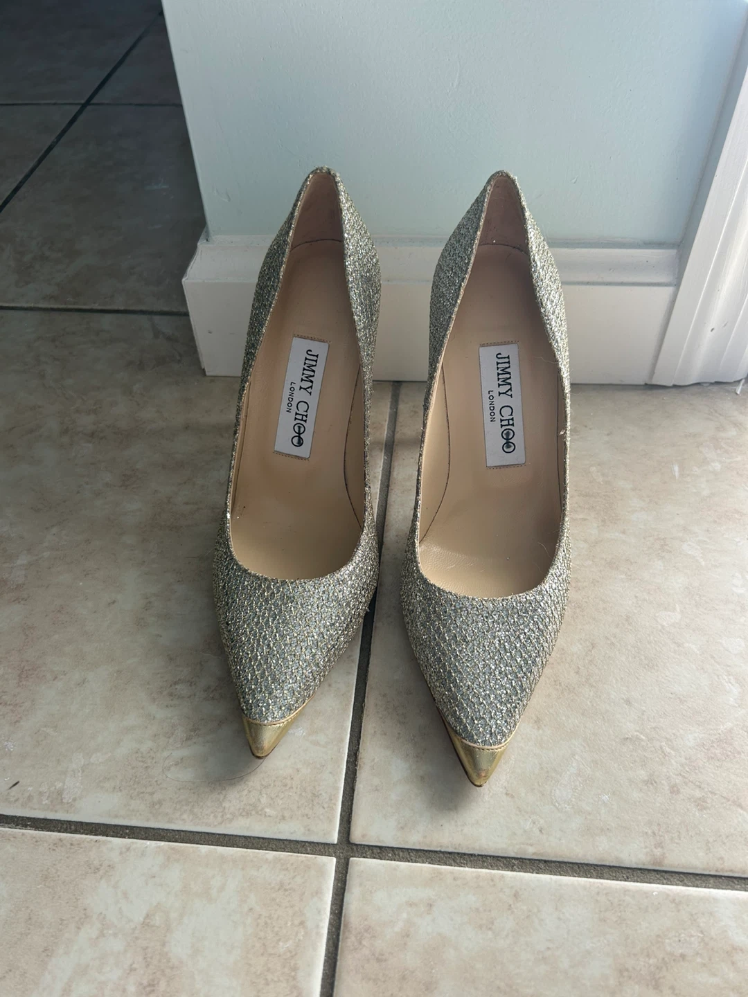 Jimmy Choo Glitter Heels Size 35 - photo 4