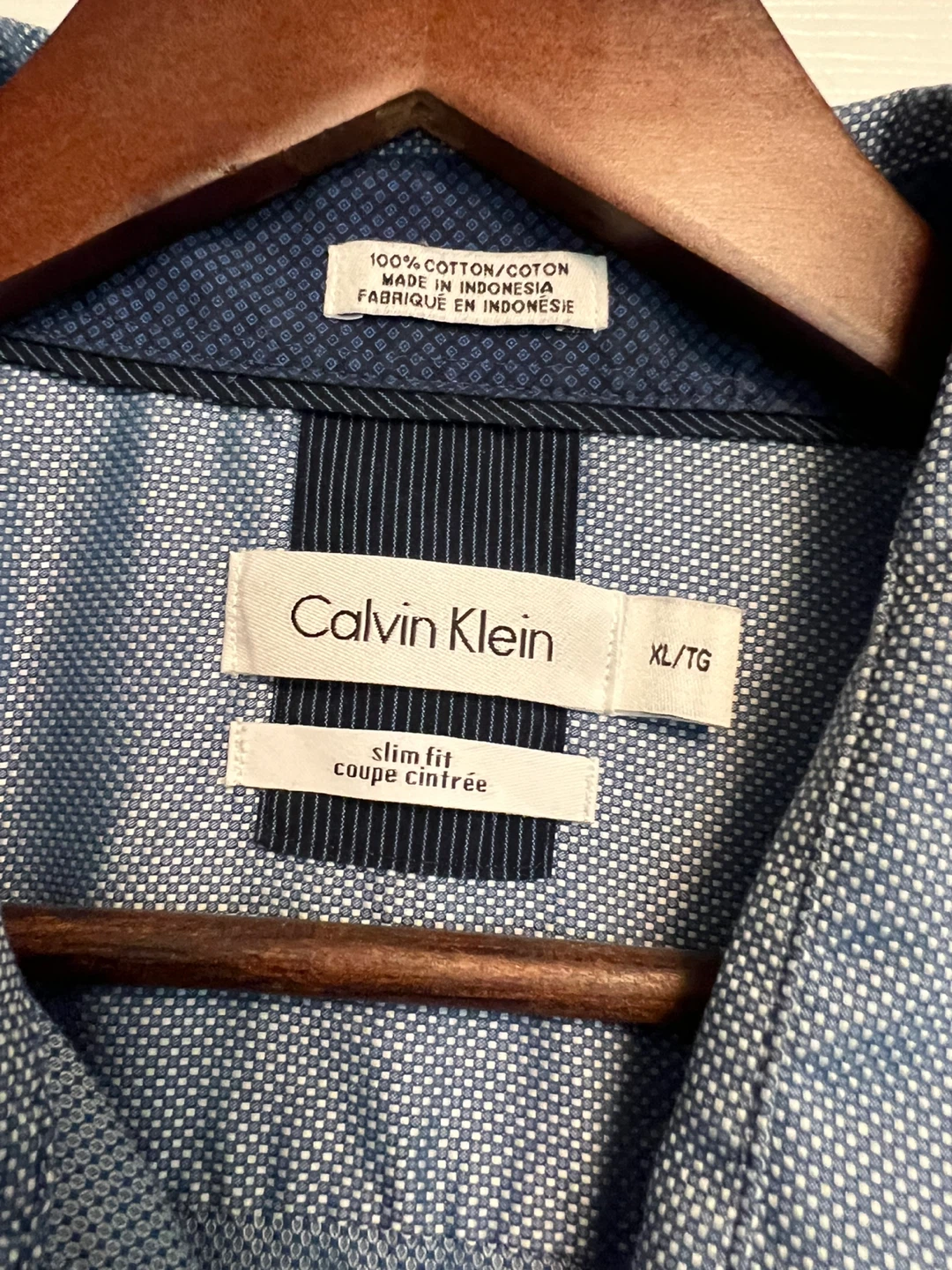 ⚽ Calvin Klein Slim Fit Short Sleeve Button-Up Shirt XL - photo 2