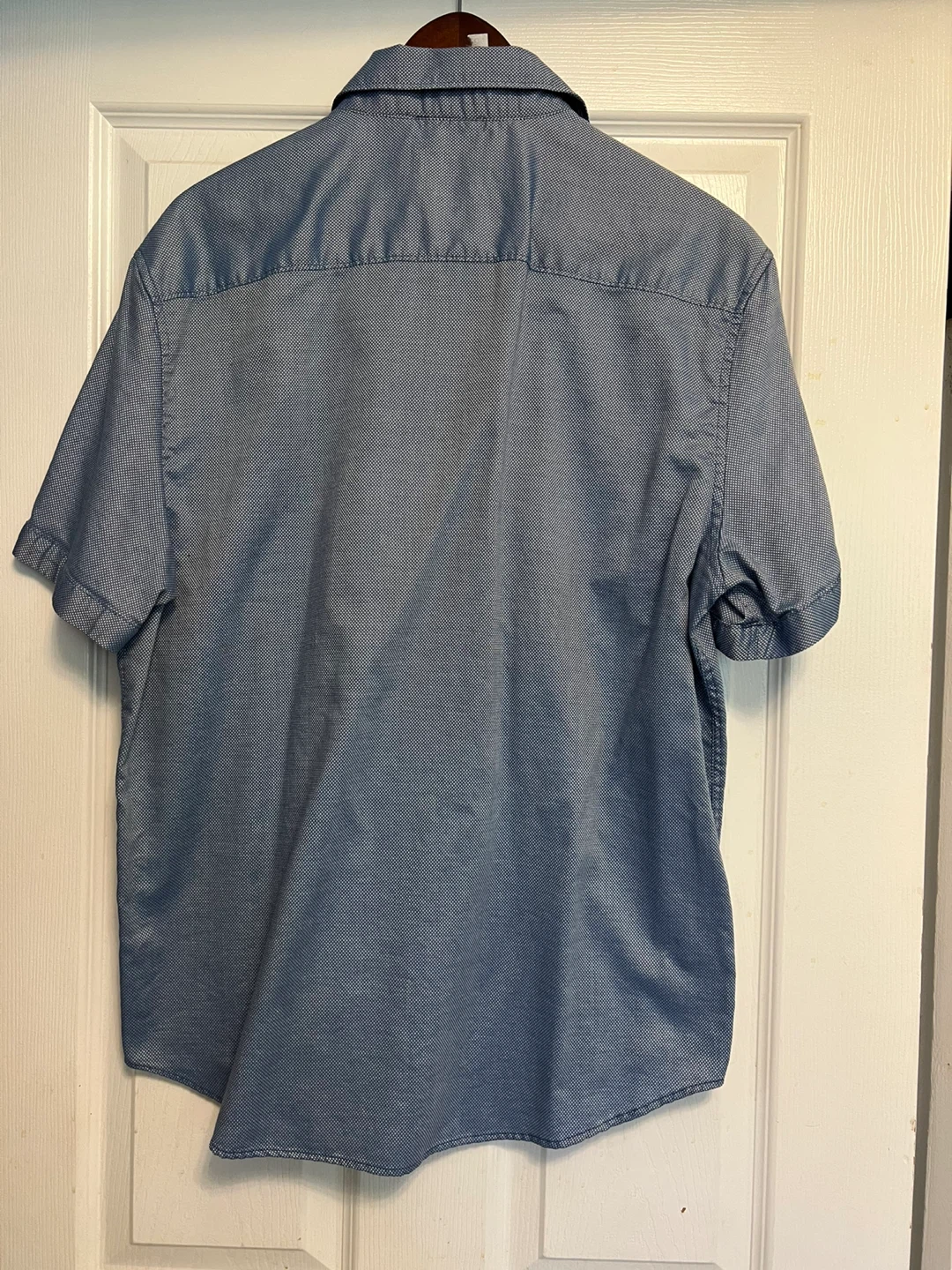⚽ Calvin Klein Slim Fit Short Sleeve Button-Up Shirt XL - photo 3