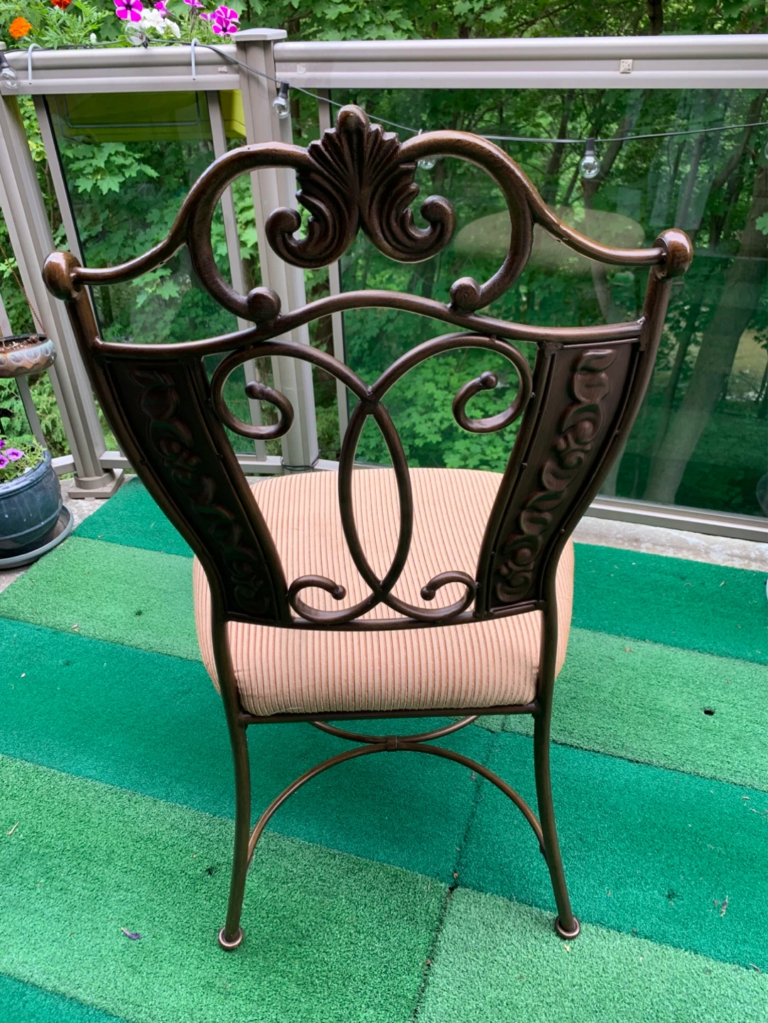 Decorative (very heavy )solid Metal Chair - photo 2