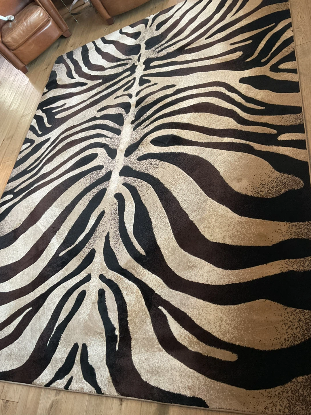 Like New!  ONLY $295 8x10 luxury quality Zebra Print Area Rug - photo 4