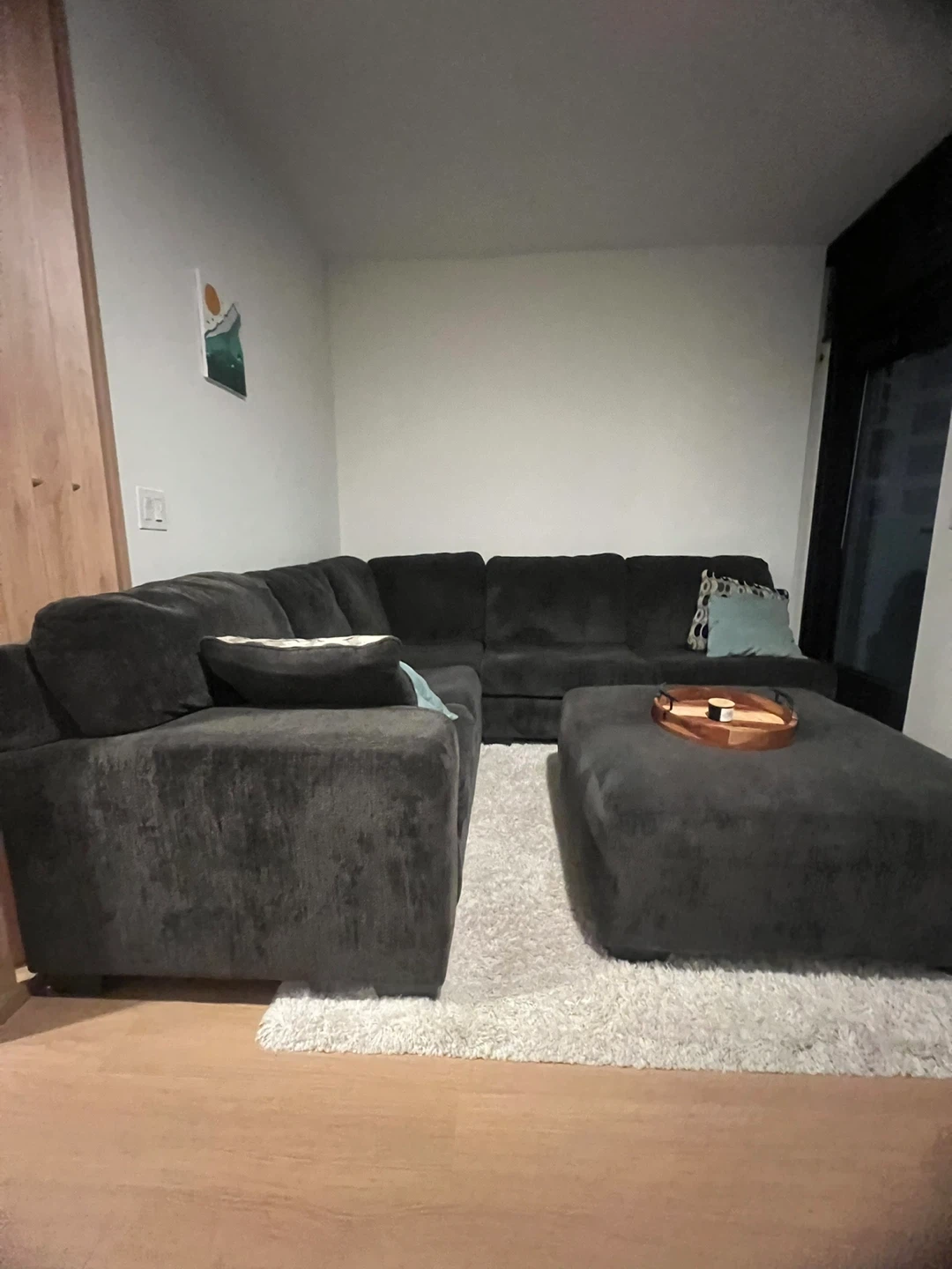 4-Piece Charcoal Ballinasloe Sectional with Ottoman - photo 2