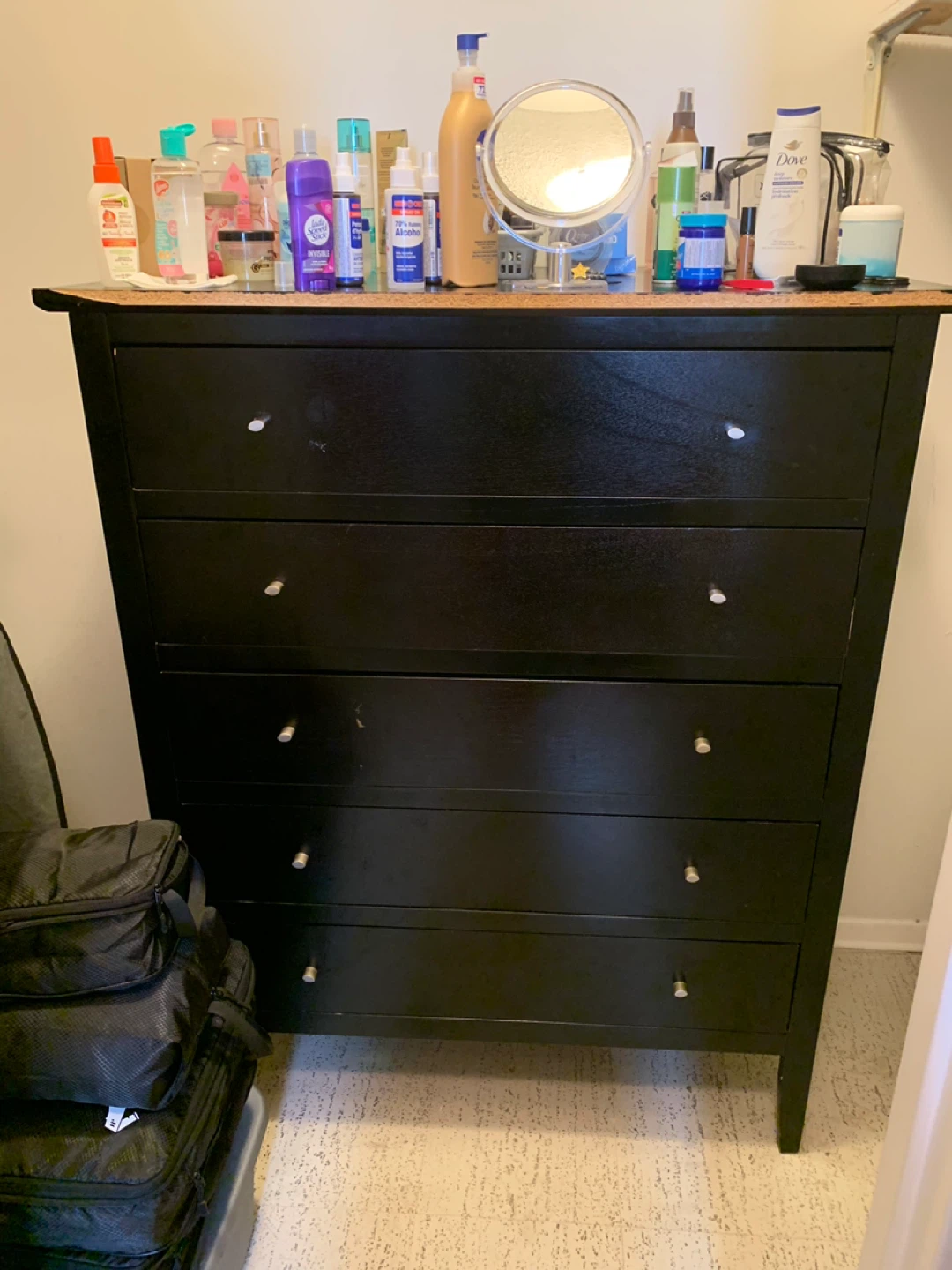 Black 5-Drawer Dresser