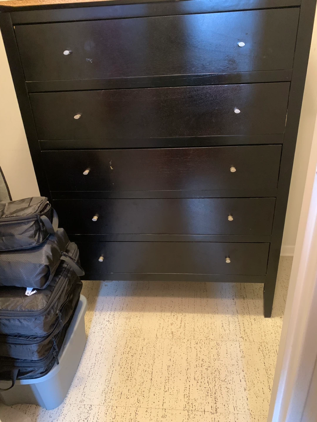 Black 5-Drawer Dresser - photo 2
