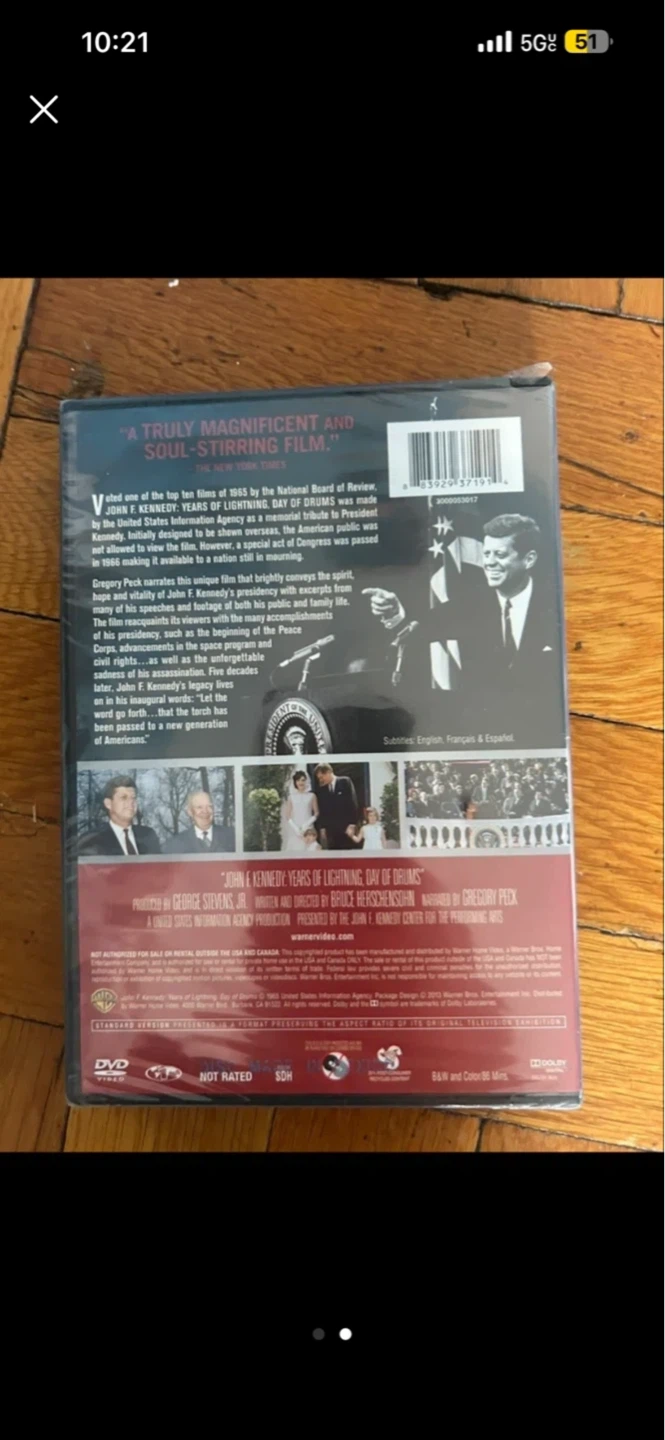 John F. Kennedy: Years of Lightning, Day of Drums DVD⚽️ - photo 2