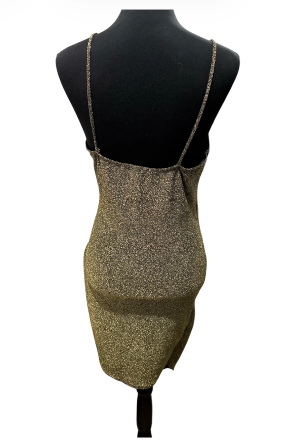 Charlotte Russe Gold Sparkle Wrap Dress Size L - photo 2