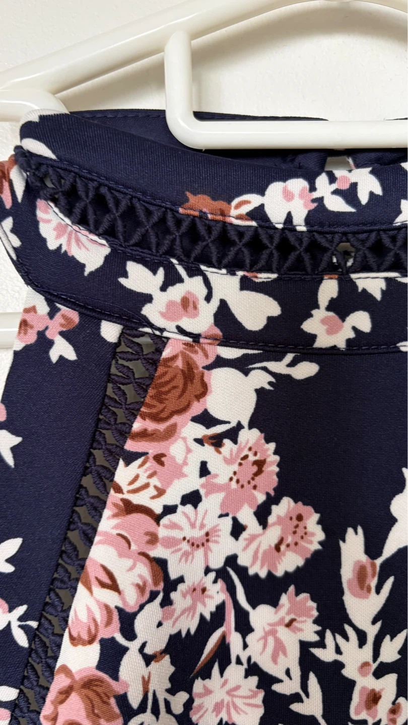Navy Floral Halter Dress - photo 4