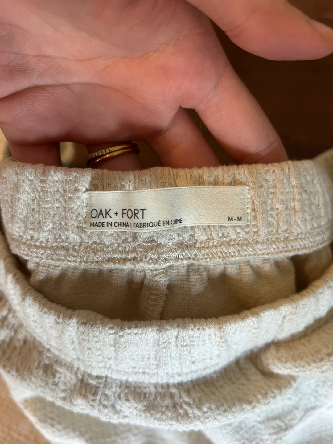 Size Medium Oak and Fort Elastic Waist Pant in Oatmeal Colour - photo 4