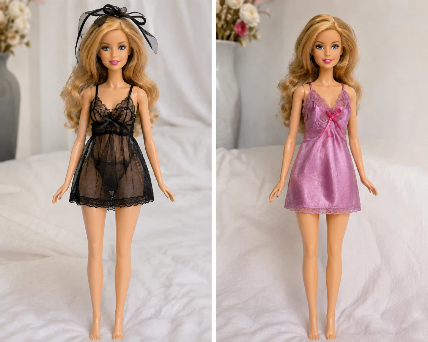 Black Lace and pink Lingerie with bras