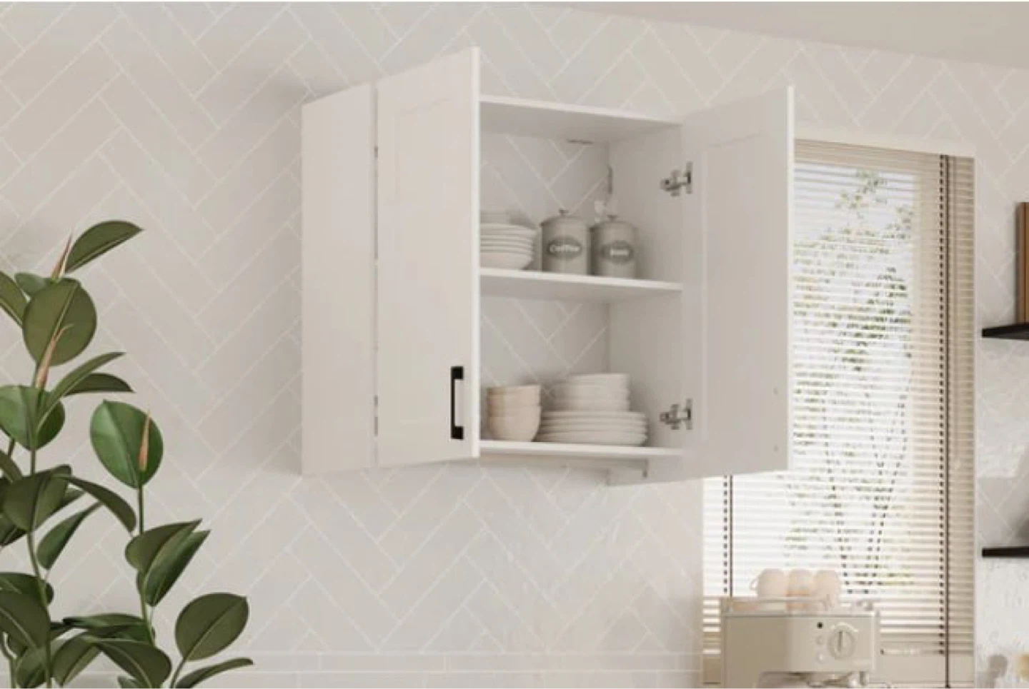 Brand New White Wall-Mounted Cabinet, Open Box - photo 2