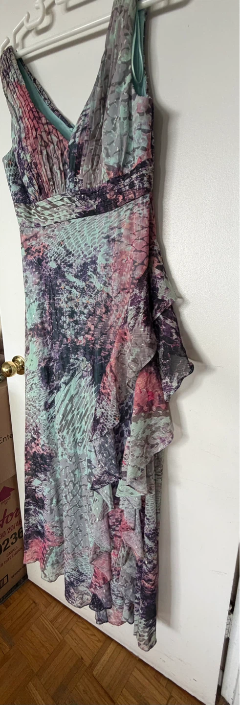 Women's Multi-color Printed Maxi Dress - photo 3