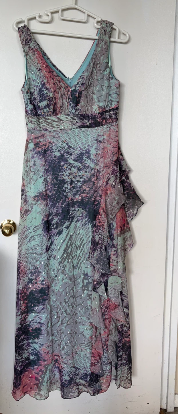 Women's Multi-color Printed Maxi Dress