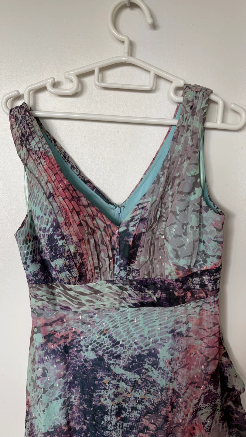 Women's Multi-color Printed Maxi Dress - photo 2