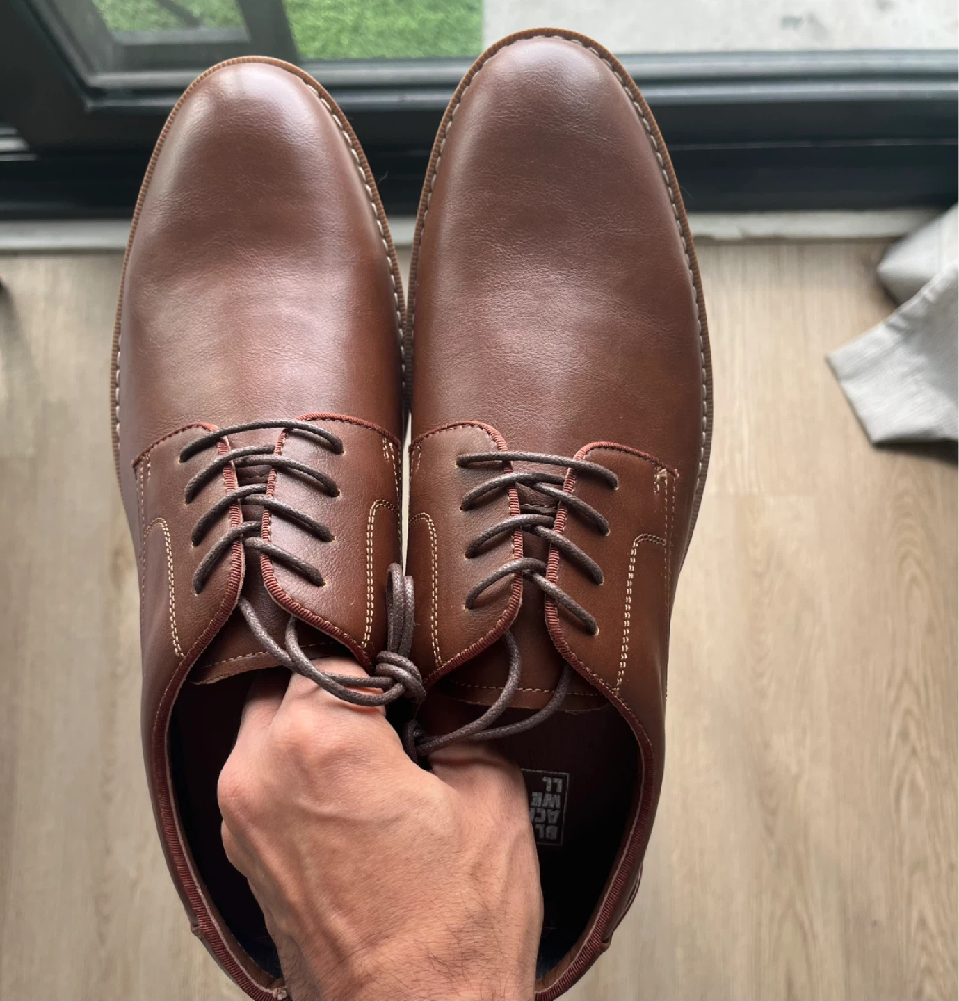 Men’s Brown Faux Leather Dress Shoes Size US10 - photo 5