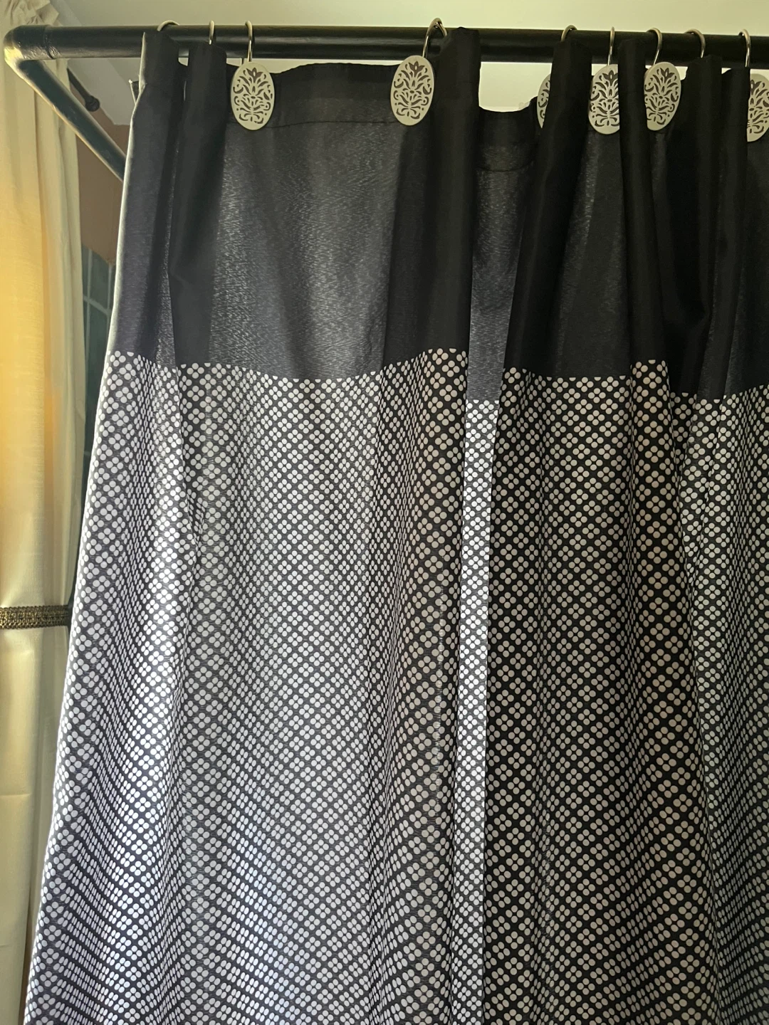 Black and White Geometric Shower Curtain - photo 4