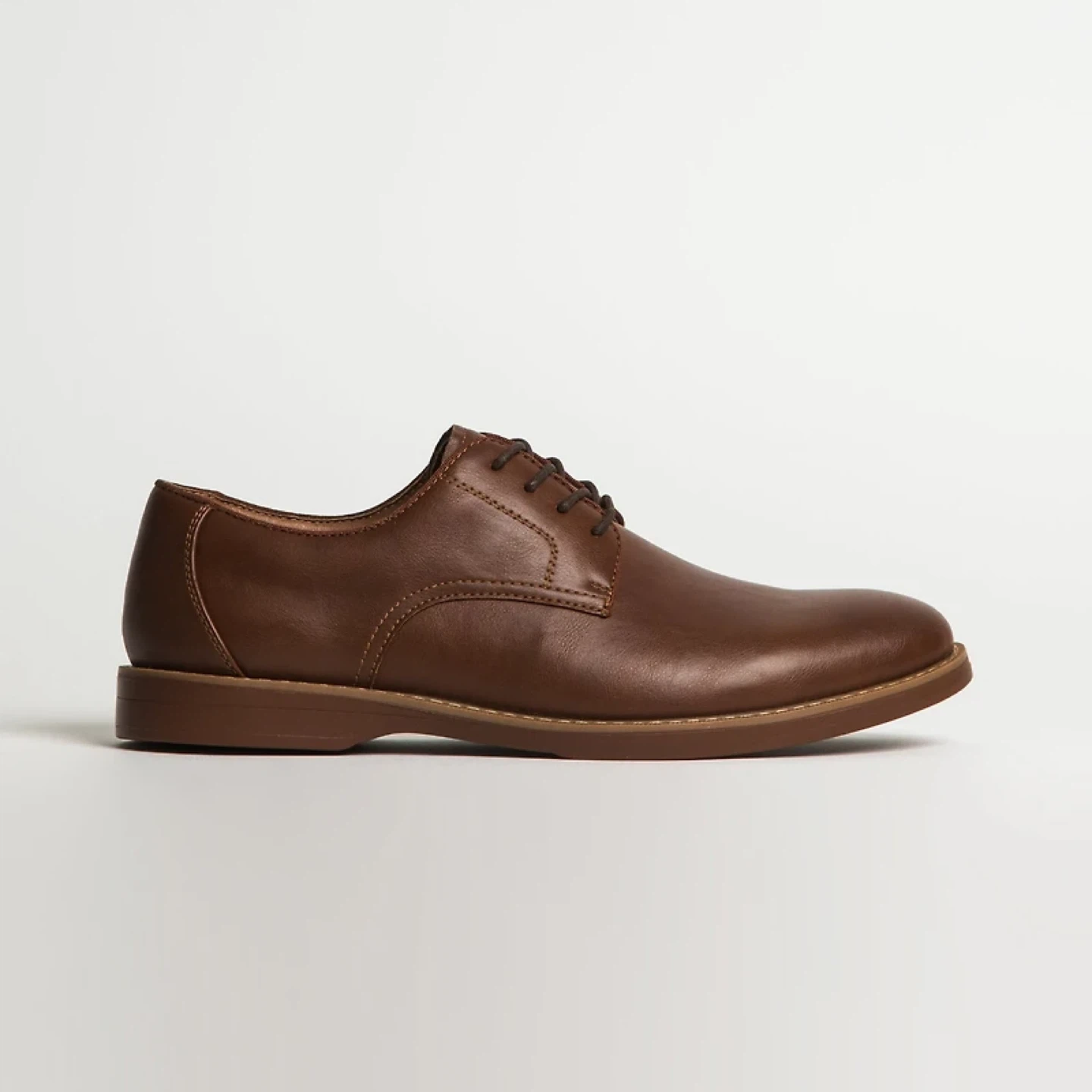 Men’s Brown Faux Leather Dress Shoes Size US10