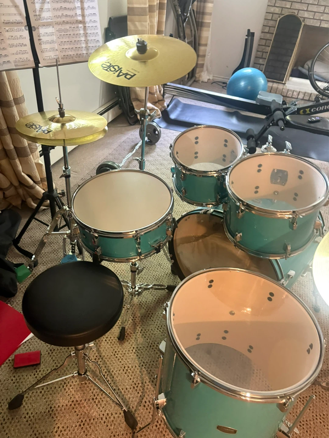 Pearl Drum Set - Turquoise Glitter - photo 2