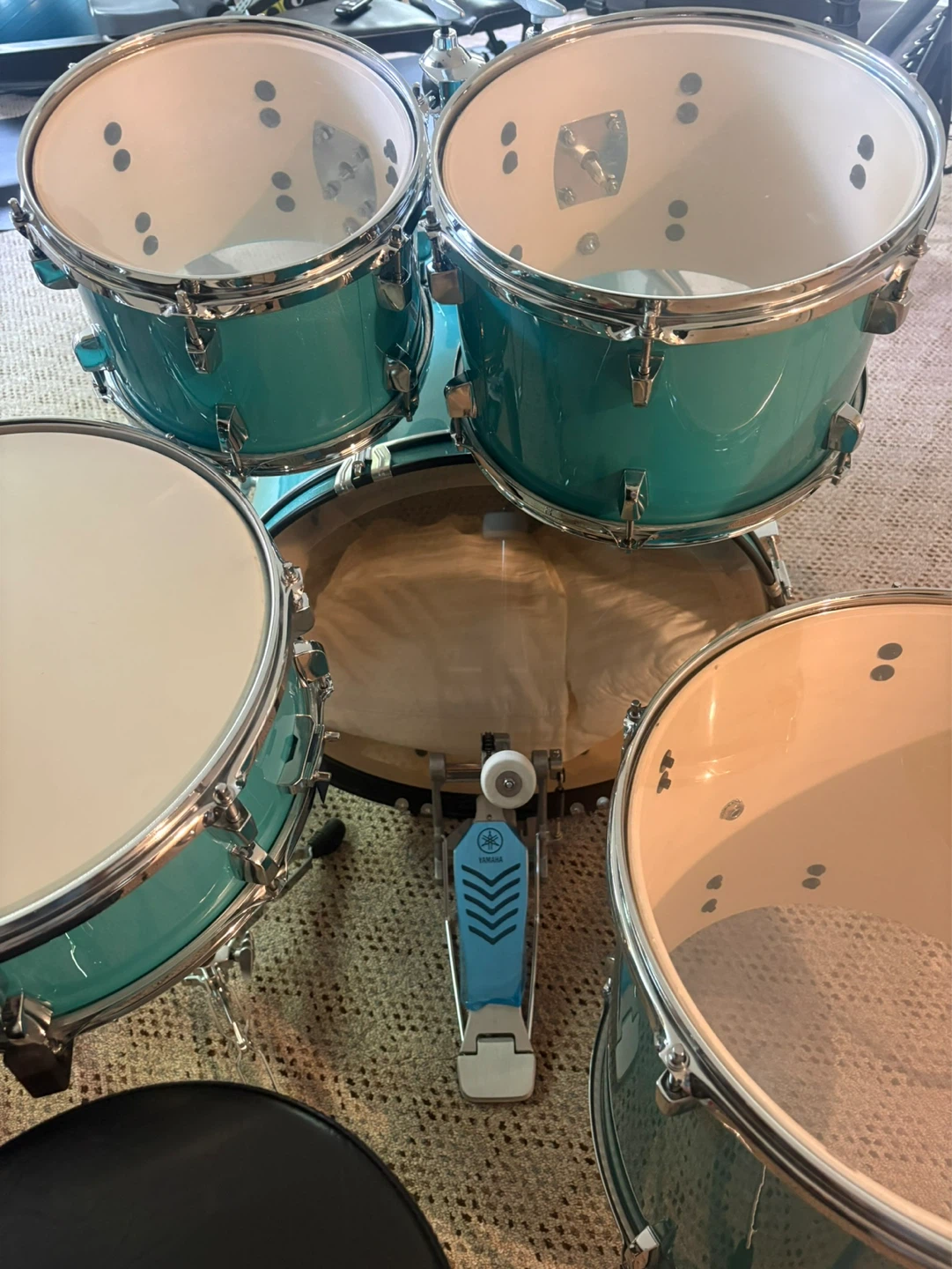 Pearl Drum Set - Turquoise Glitter