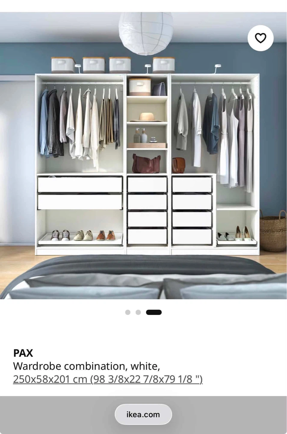 IKEA PAX Wardrobe Combination White - photo 3