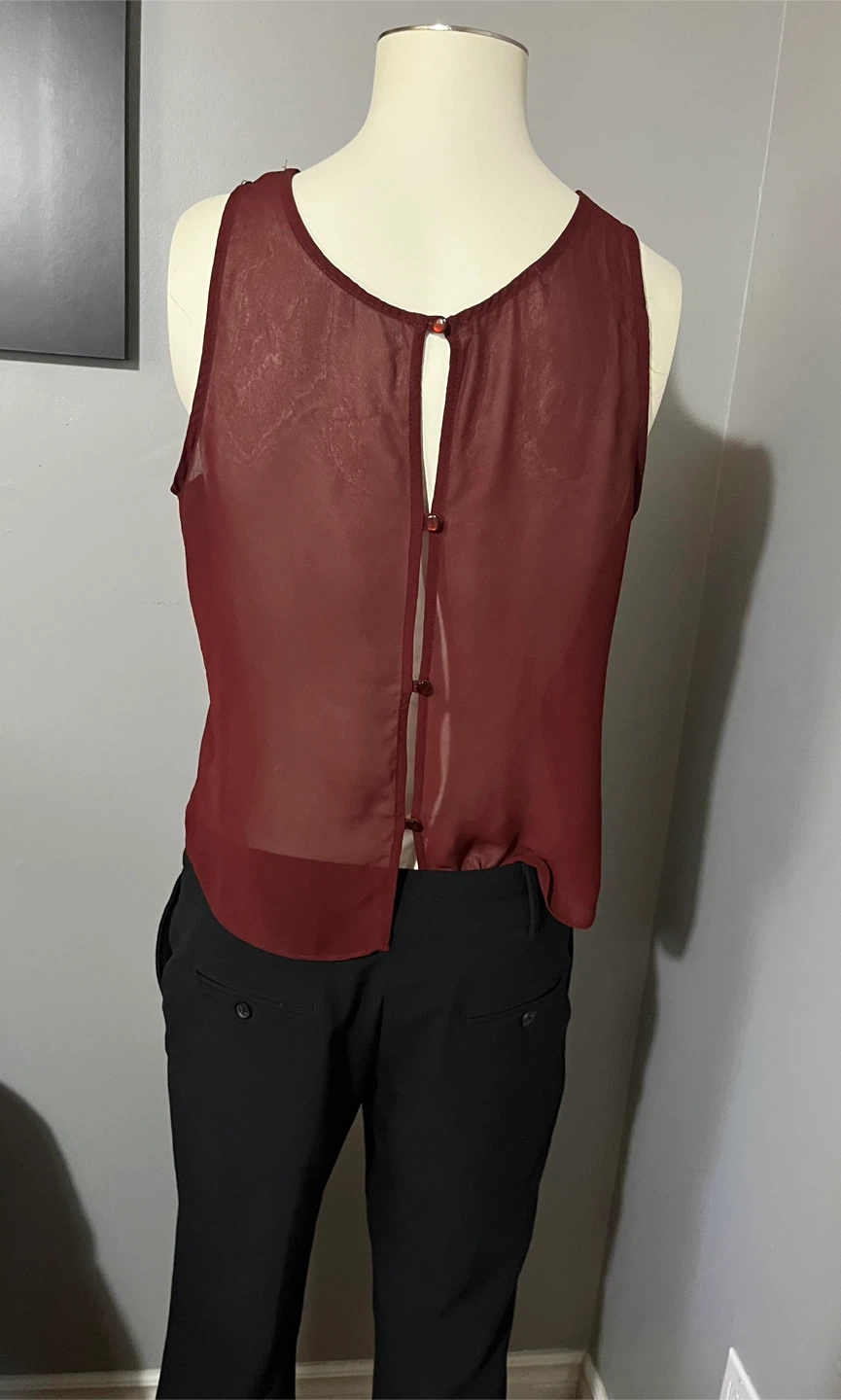 Small size Sheer Embellished Collar Blouse - photo 4