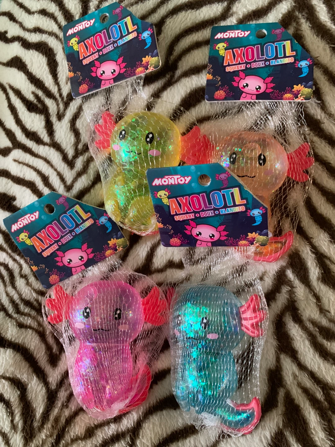 Montoy Axolotl Squishy Toys (Set of 4)