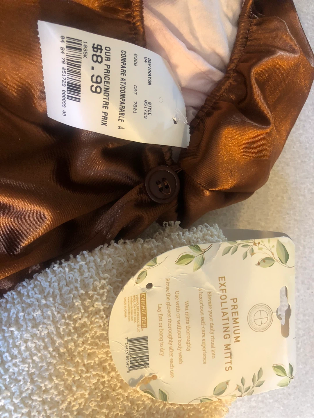 ⚽️ NEW Premium Exfoliating Mitts & Sailk Hair Cap - photo 3