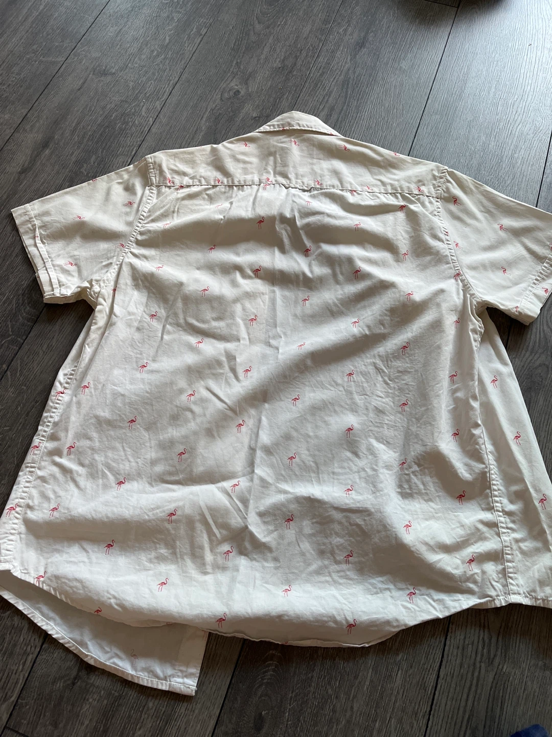 DENIM & FLOWER Short Sleeve Flamingo Print Shirt - photo 3