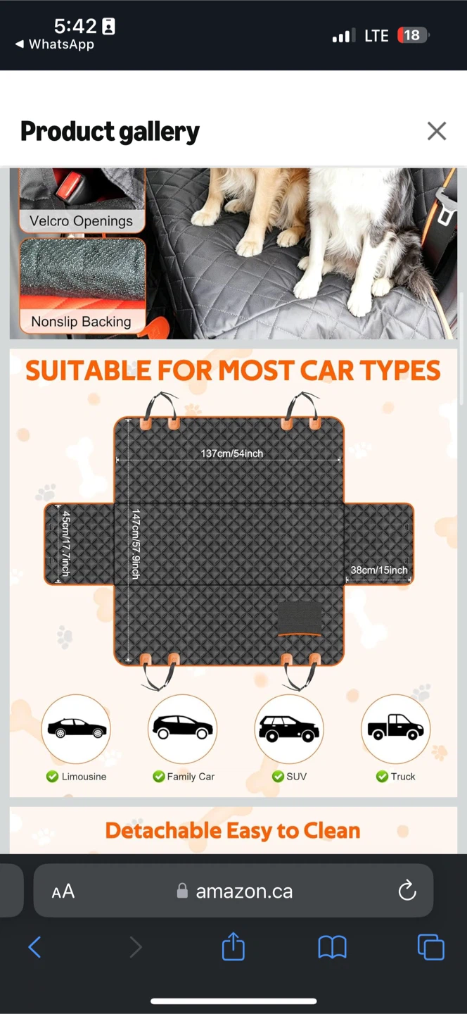 Waterproof Car Seat Cover for Dogs - photo 2