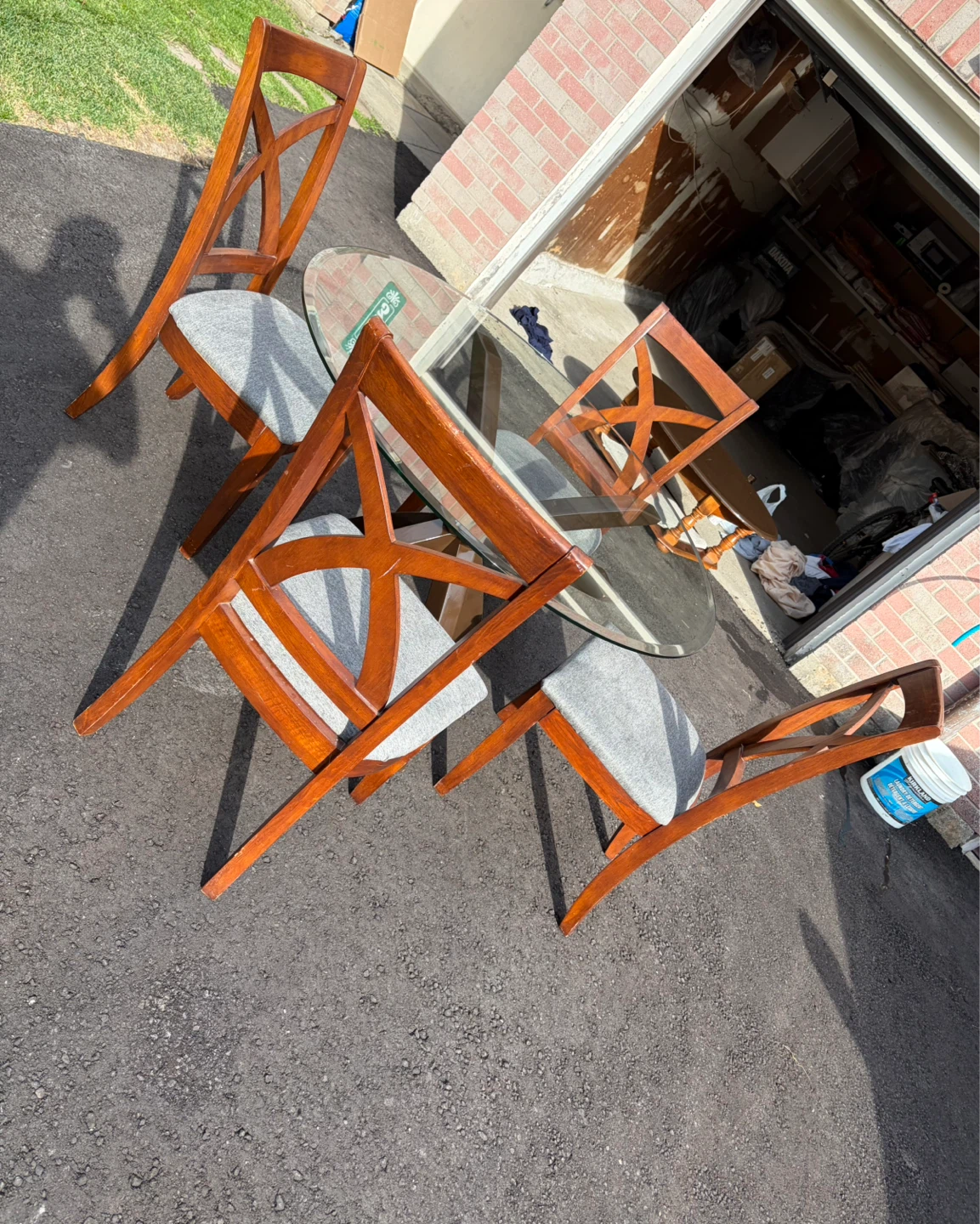 Glass Top Dining Table with 4 Chairs - photo 2