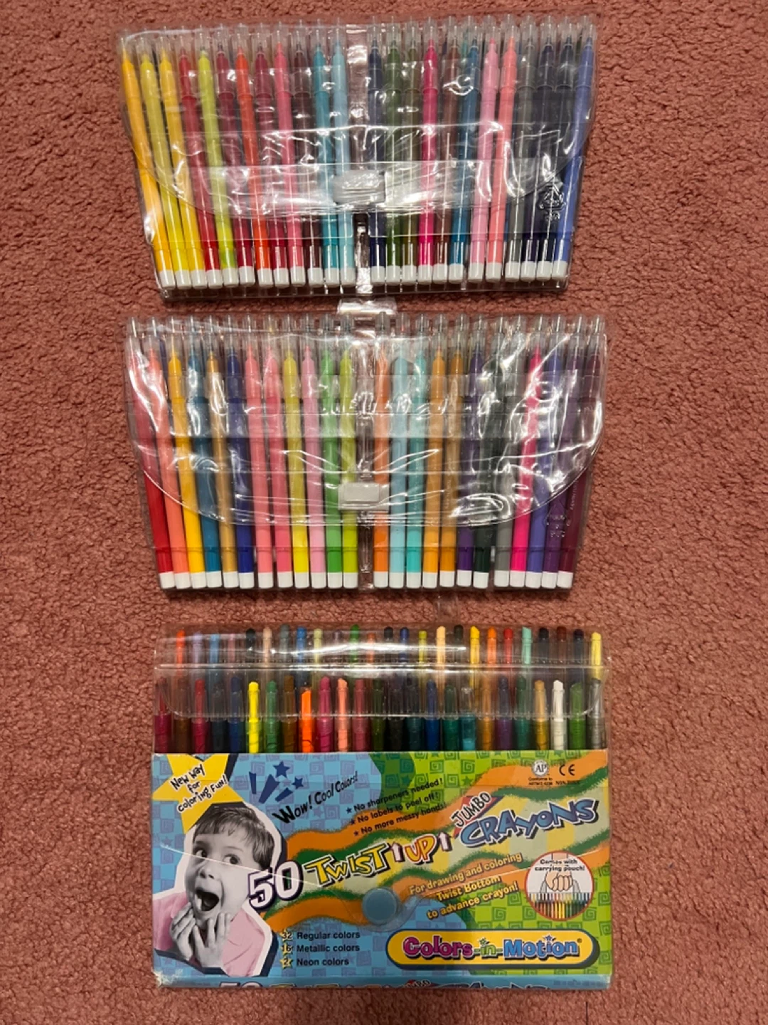 48-Color Markers & 50-Color Twist-Up Crayons Set