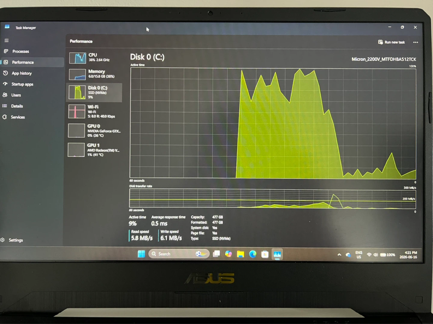 ASUS TUF Gaming FX505D Laptop+ free 312gb hdd - photo 5