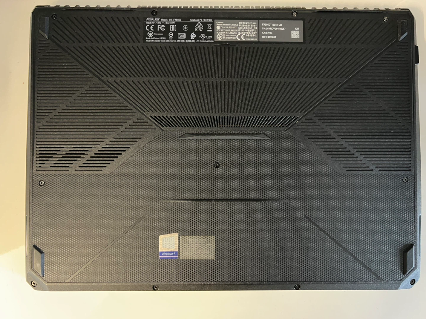 ASUS TUF Gaming FX505D Laptop+ free 312gb hdd