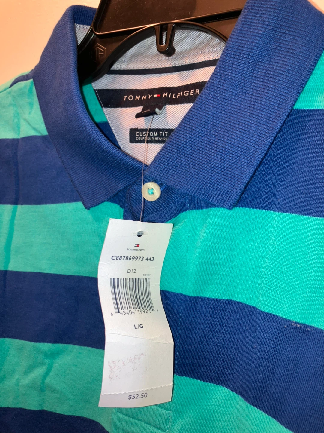 Tommy Hilfiger Custom Fit Striped Polo Shirt - Size L - photo 2