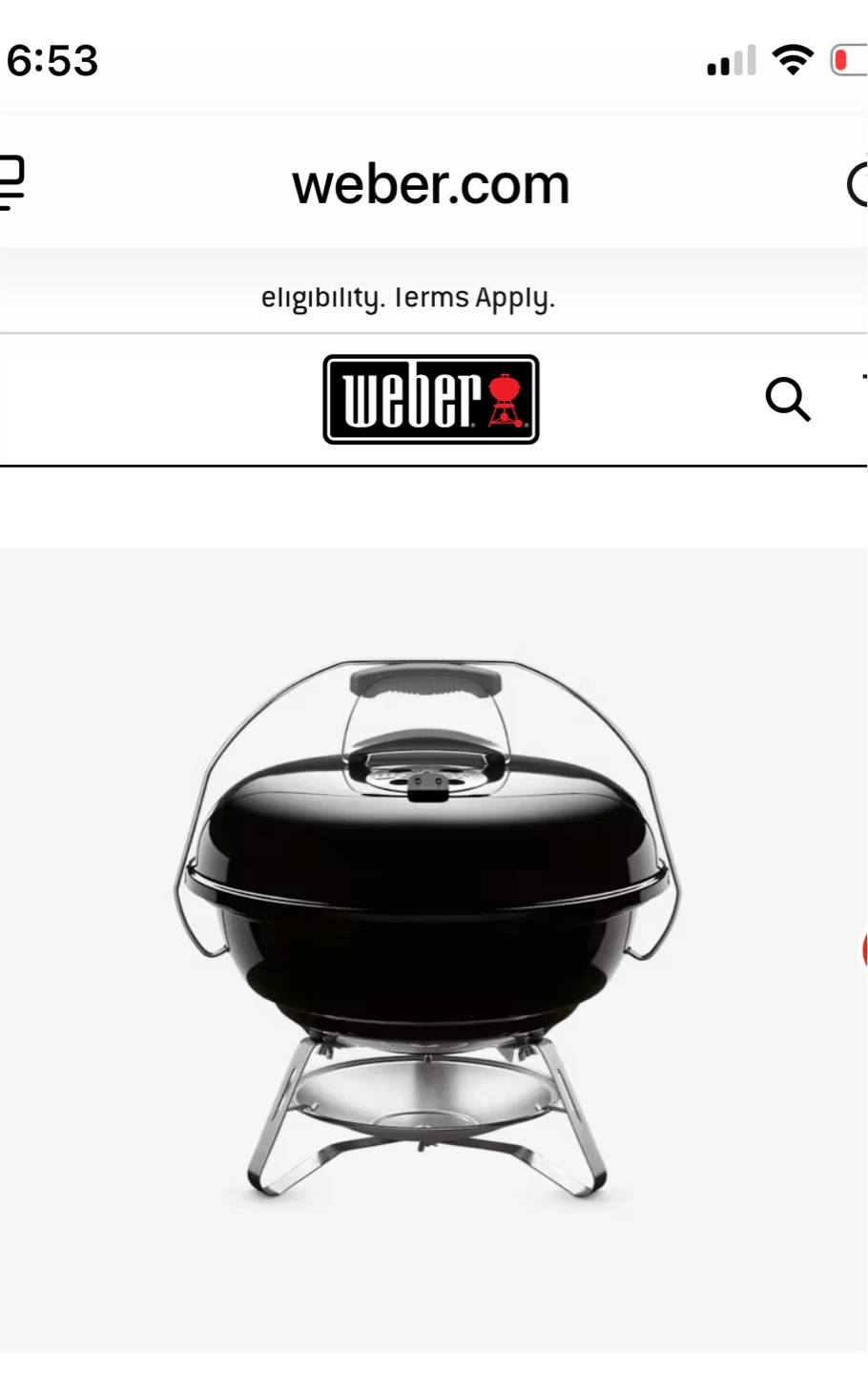 ⚽ Weber Jumbo Joe 18" portable barbecue grill