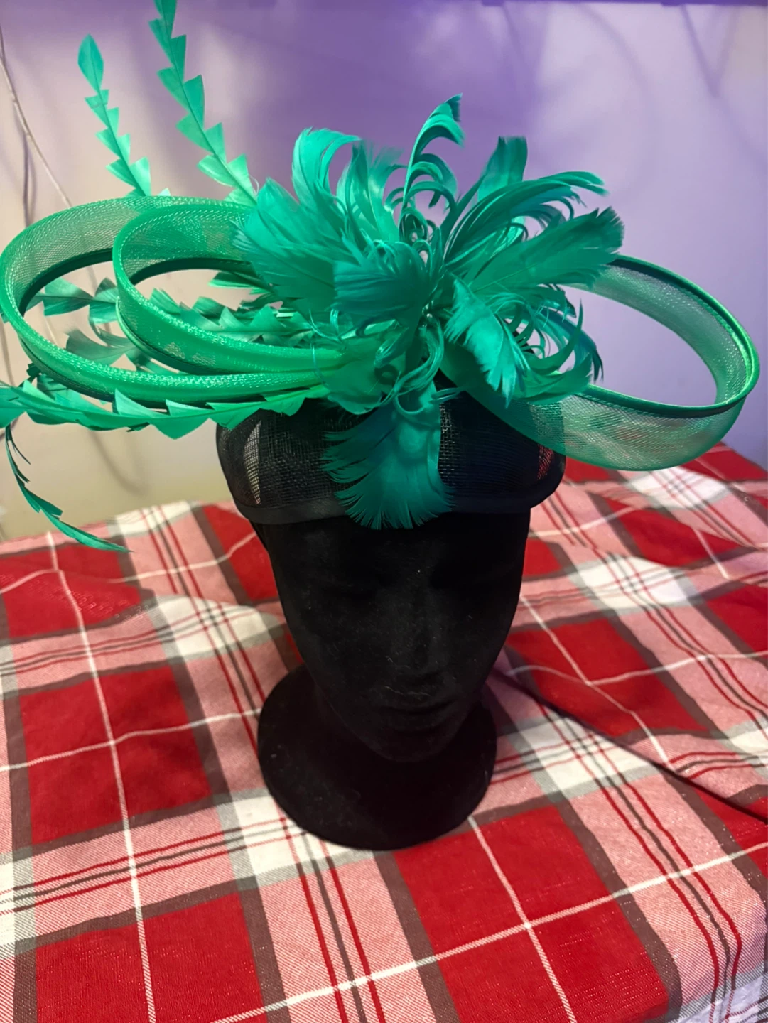 Women's Fascinator Hat with Feathers and Ribbons - photo 3