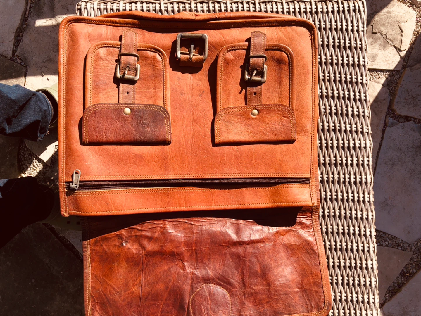 Brown Leather Messenger Bag