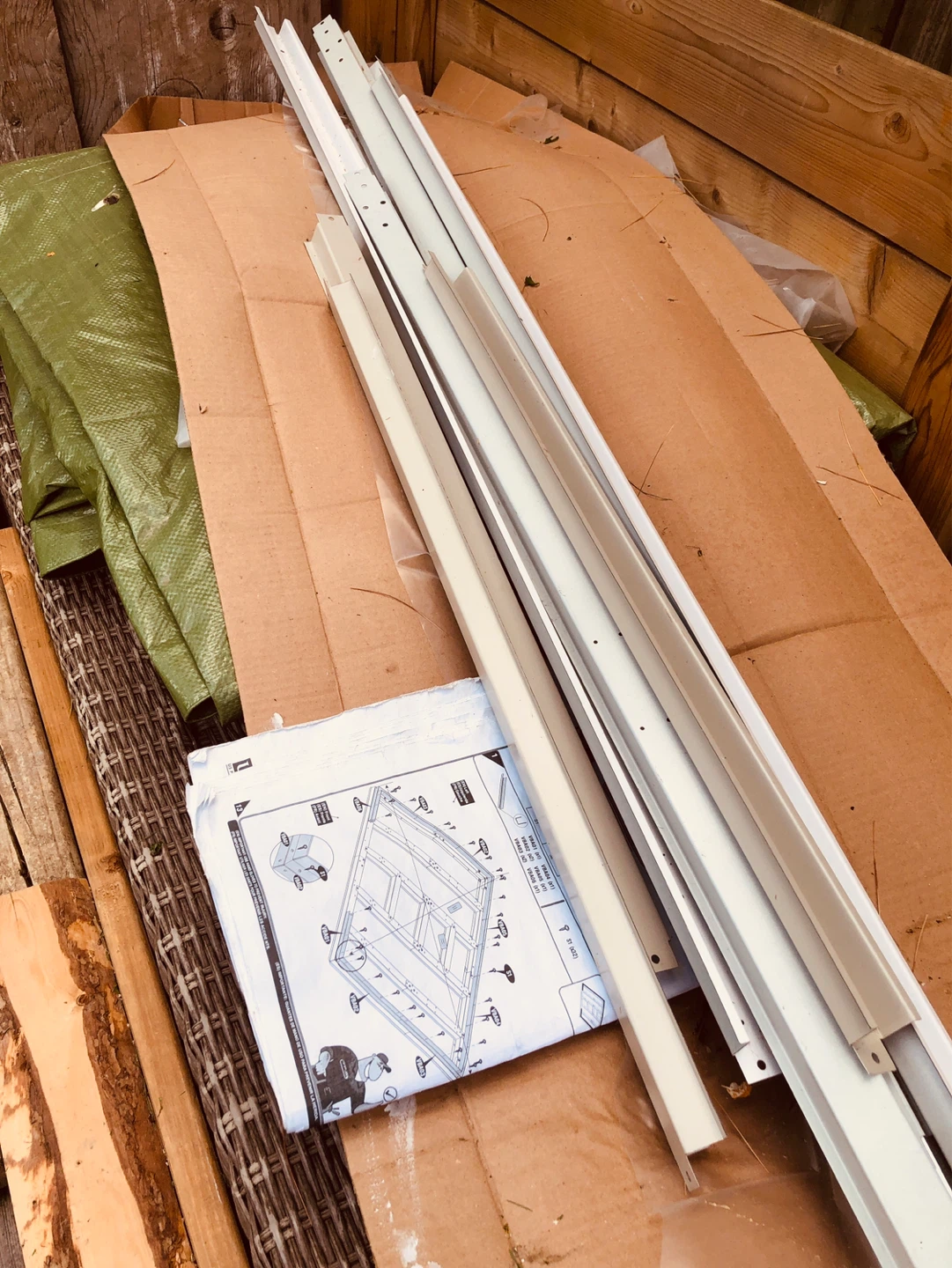Shed Frame Parts with Instructions