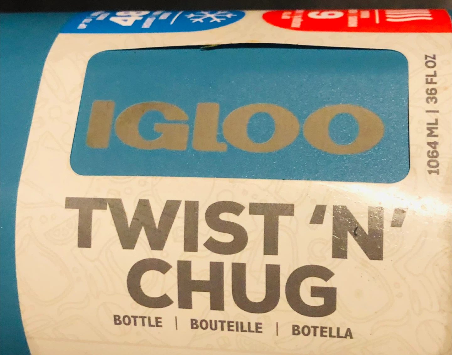 ⚽️ NEW Igloo Twist 'n' Chug Bottle 36 FL OZ - photo 2