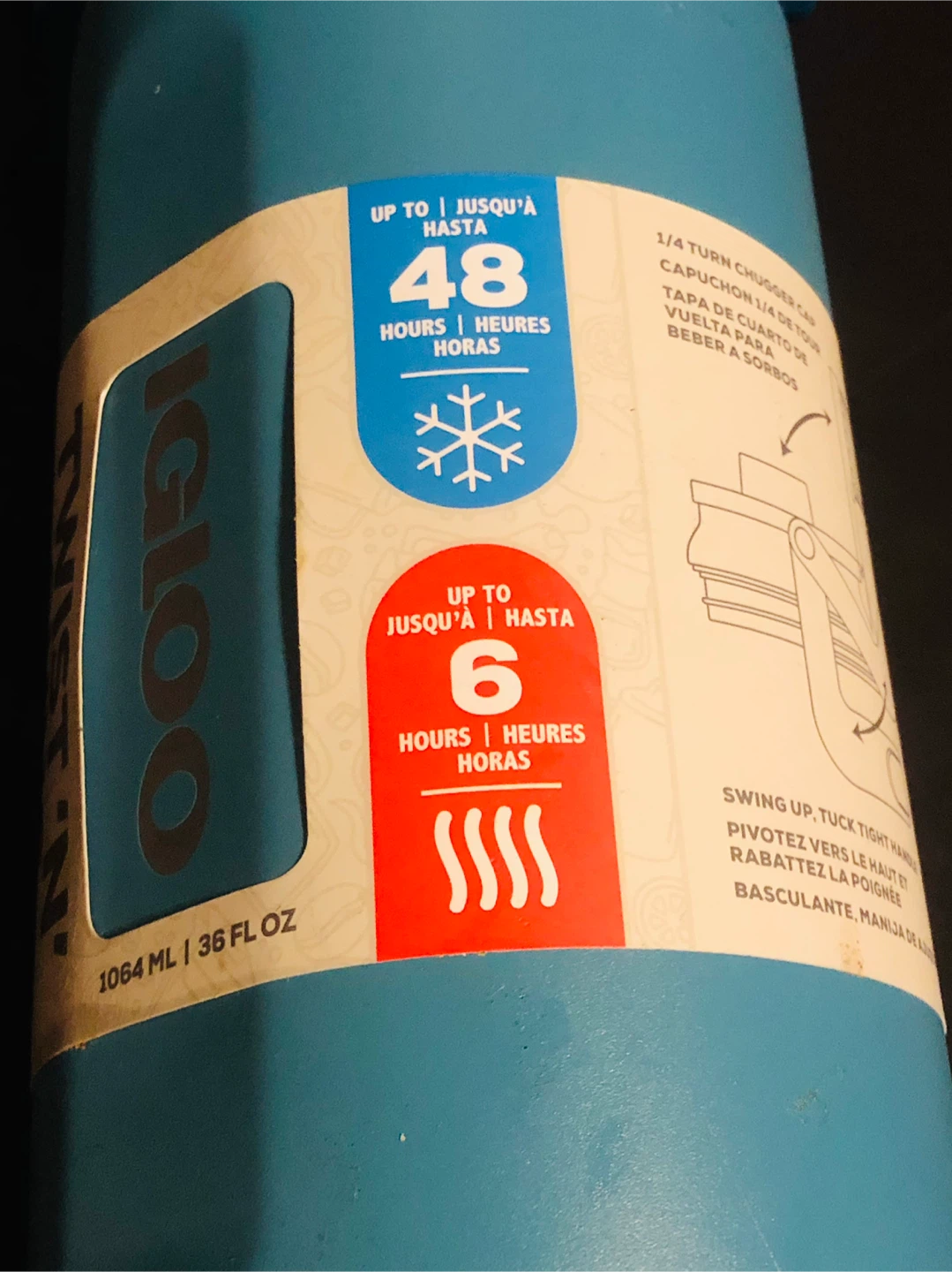 ⚽️ NEW Igloo Twist 'n' Chug Bottle 36 FL OZ - photo 4