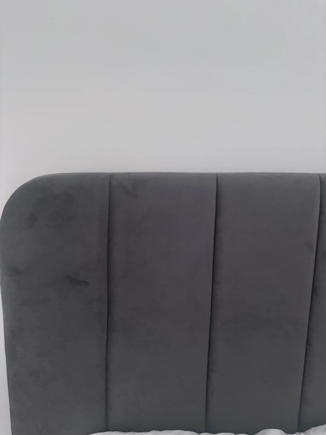 Dark Grey queen size Upholstered Headboard & bed frame - photo 2