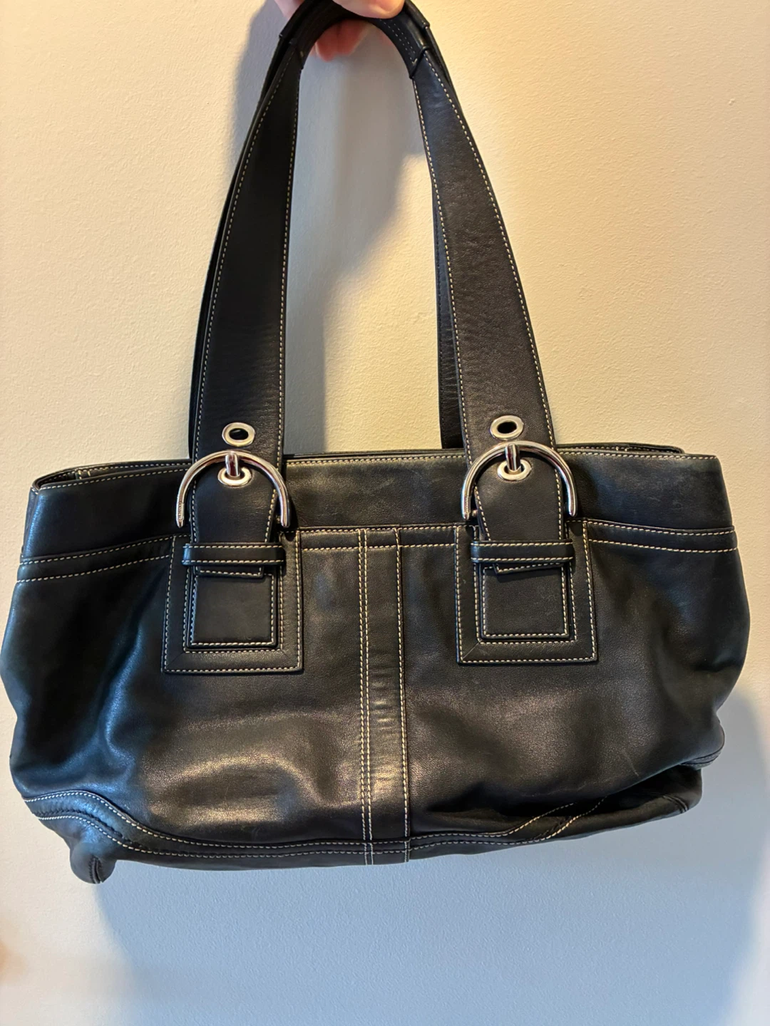 Coach Black Leather Shoulder Bag - photo 2