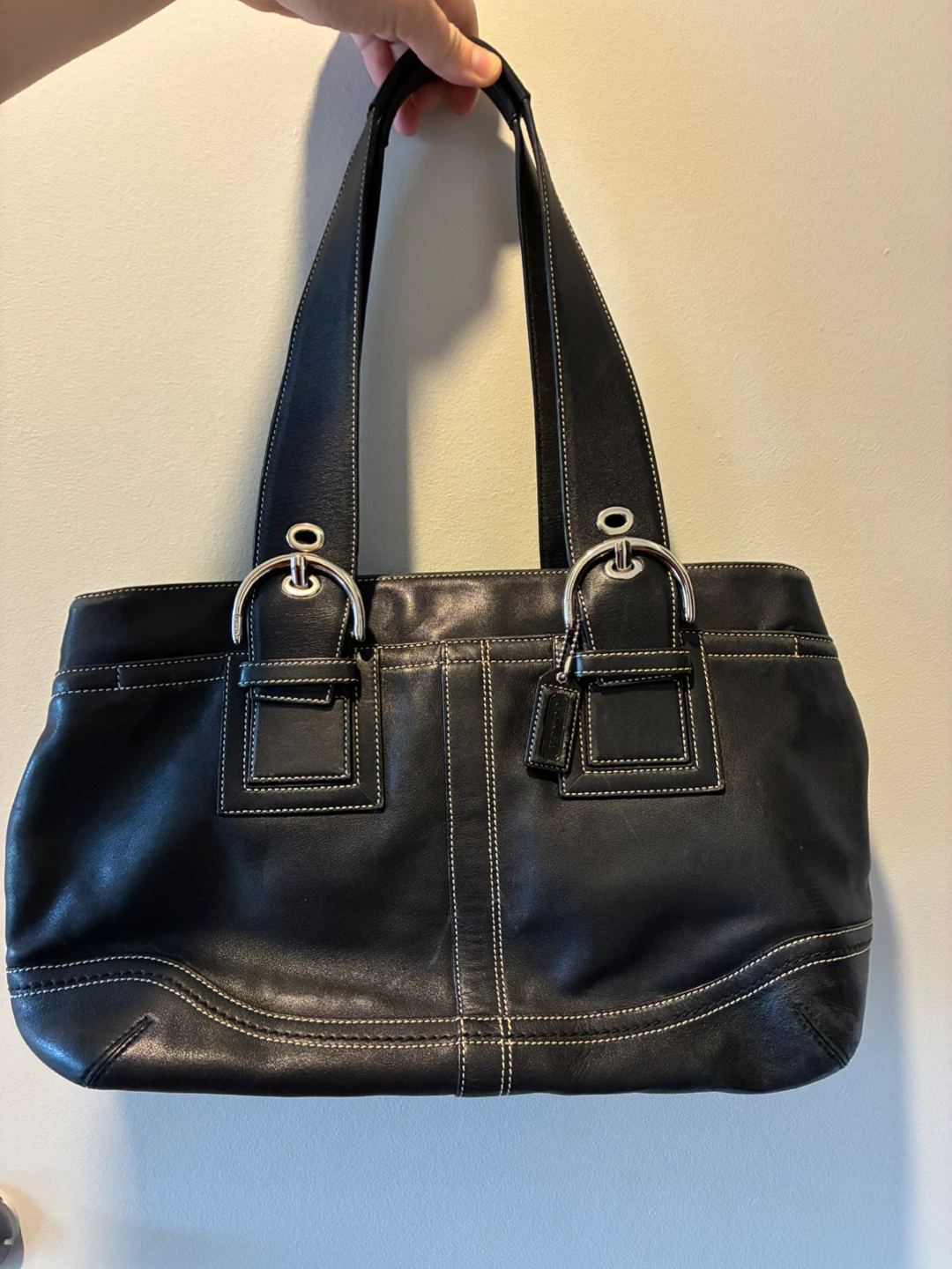 Coach Black Leather Shoulder Bag - photo 3