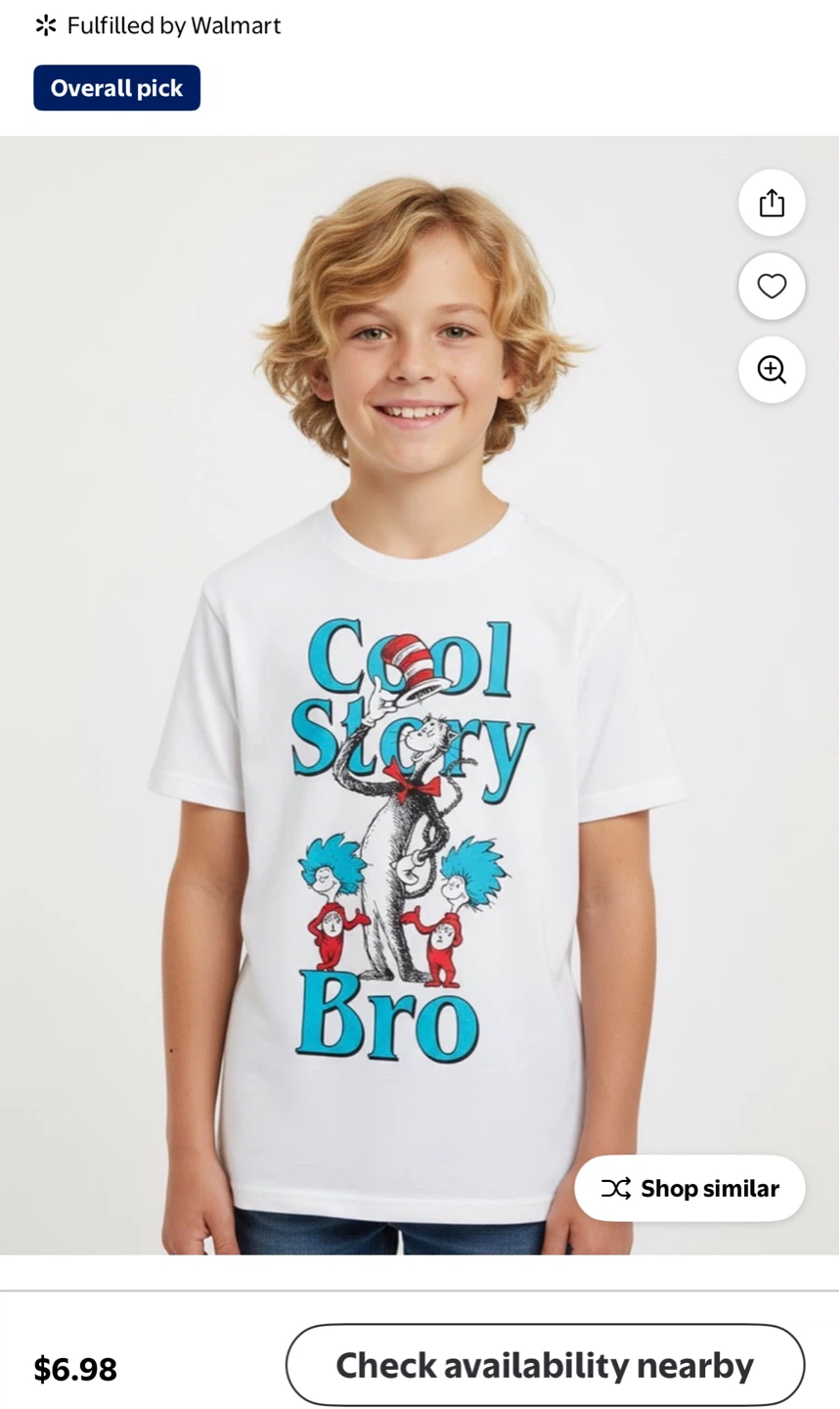 Dr Seuss boys T-Shirt (size 6-7)⚽️