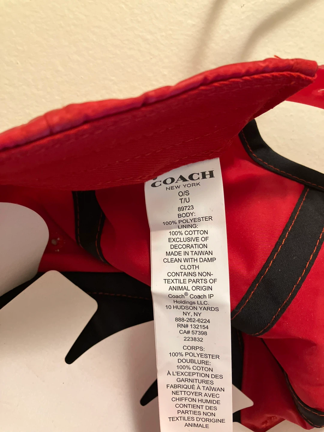 Coach Red Baseball Cap O/S - photo 3