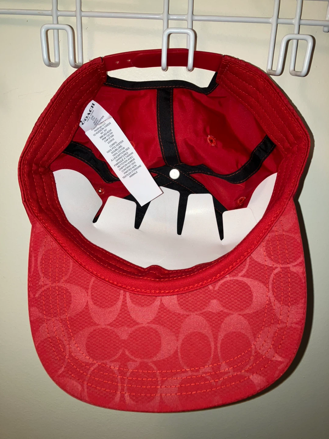 Coach Red Baseball Cap O/S - photo 2
