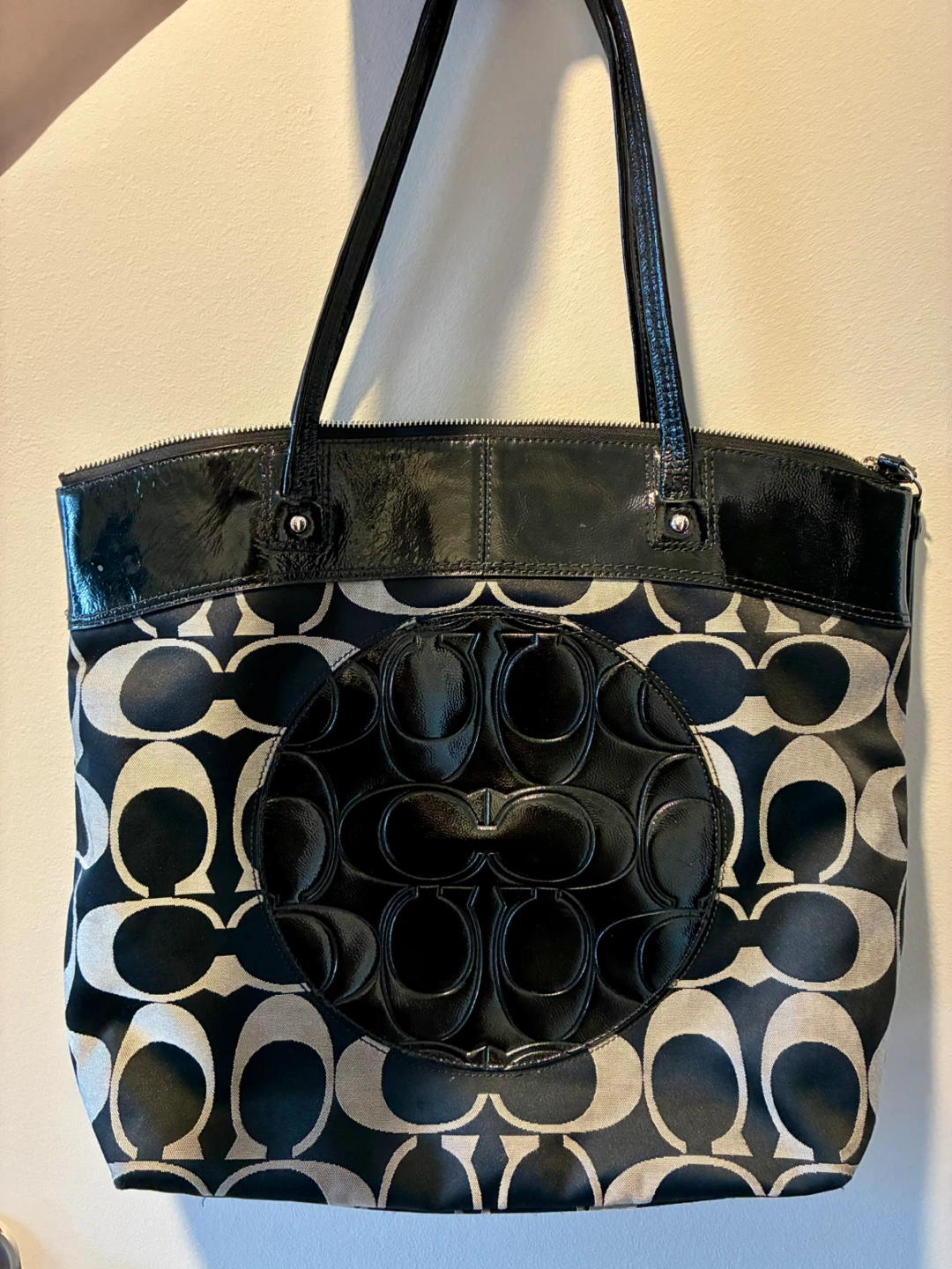 Coach Canvas Monogram Tote Bag - photo 3